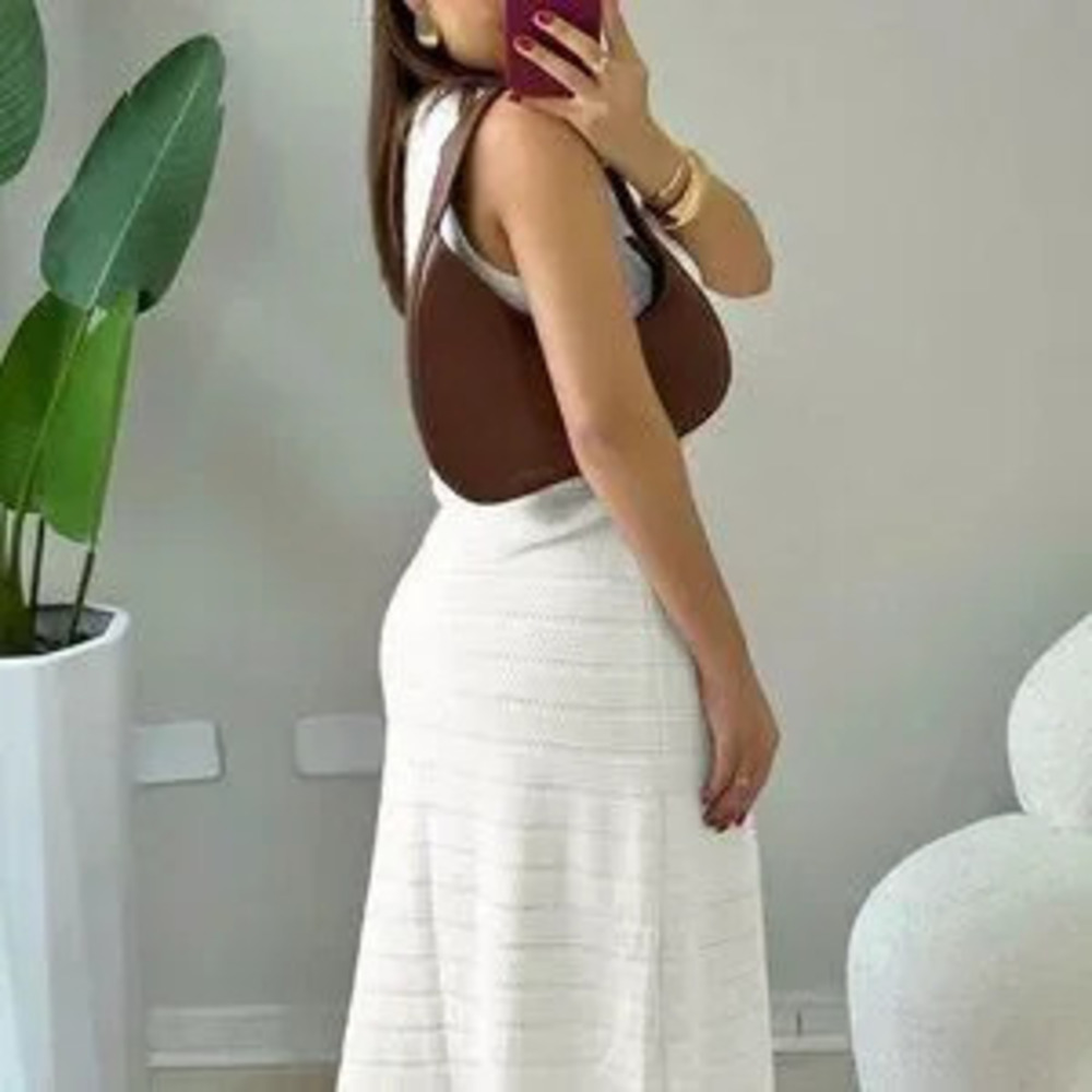 ZARA White Casual Women's Two Pieces knit sweater Set